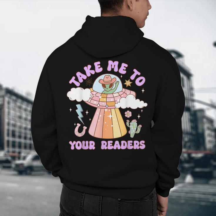 Take Me To Your Readers Alien Teacher Halloween Literacy Men's Hoodie Back Print, novelty gifts, funny gifts Take Me To Your Readers Alien Teacher Halloween Literacy Men's Hoodie Back Print, novelty gifts, funny gifts