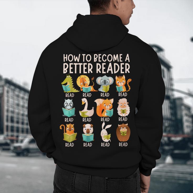 Reading Teacher How To Become a Better Reader Book Lover Fun Men's Hoodie Back Print, novelty gifts, funny gifts Reading Teacher How To Become a Better Reader Book Lover Fun Men's Hoodie Back Print, novelty gifts, funny gifts