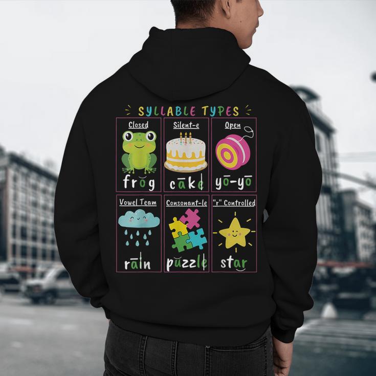 Reading Teacher Syllable Types Phonics Phonemic Awareness Men's Hoodie Back Print, novelty gifts, funny gifts Reading Teacher Syllable Types Phonics Phonemic Awareness Men's Hoodie Back Print, novelty gifts, funny gifts