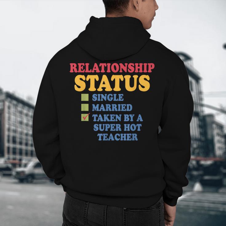 Relationship Status Single Married Hot Teacher Men's Hoodie Back Print, novelty gifts, funny gifts