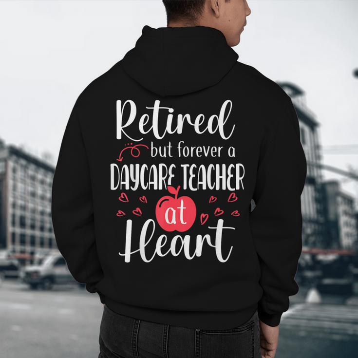 Retired Daycare Teacher Retirement For Daycare Teacher Men's Hoodie Back Print, novelty gifts, funny gifts