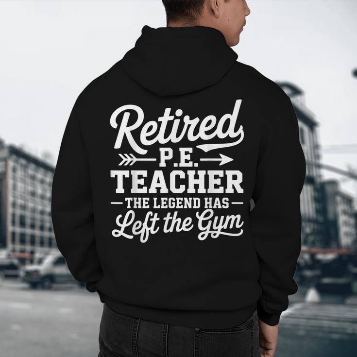 Retired PE Teacher Legend Left The Gym Physical Education Men's Hoodie Back Print, novelty gifts, funny gifts Retired PE Teacher Legend Left The Gym Physical Education Men's Hoodie Back Print, novelty gifts, funny gifts