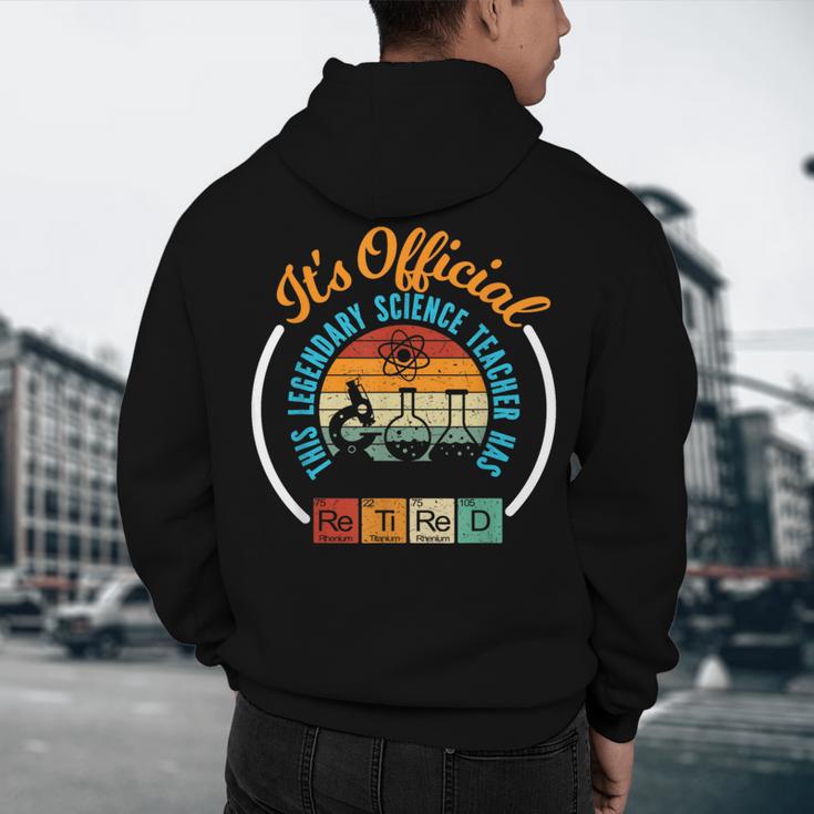 Retiring Science Teacher Retirement Men's Hoodie Back Print, novelty gifts, funny gifts