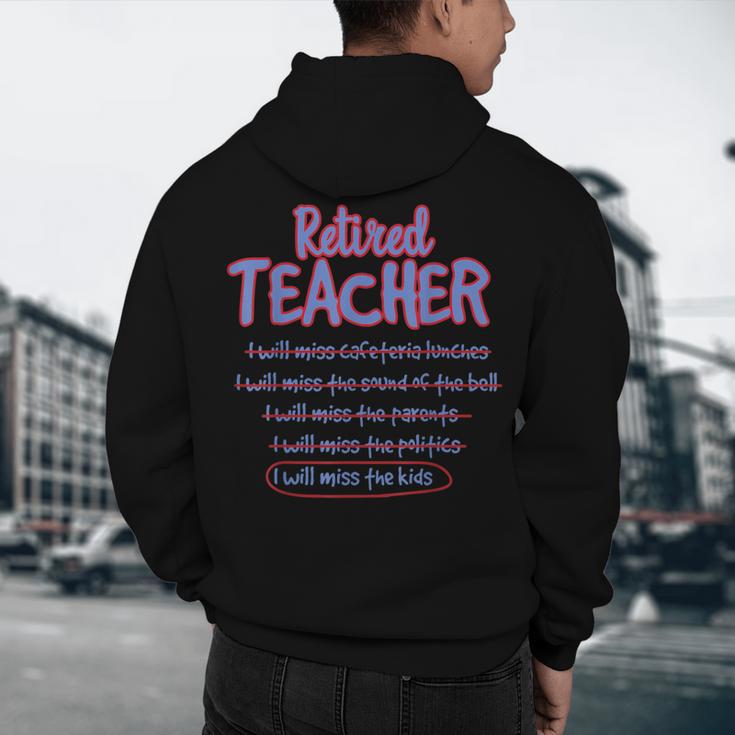 Retiring Teacher Tshirt For Retired Teachers For Men Women Men's Hoodie Back Print, novelty gifts, funny gifts Retiring Teacher Tshirt For Retired Teachers For Men Women Men's Hoodie Back Print, novelty gifts, funny gifts