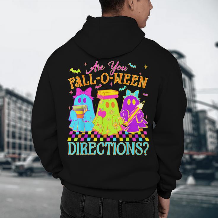 Retro Are You Falloween Direction Teacher Spooky Halloween Men's Hoodie Back Print, novelty gifts, funny gifts Retro Are You Falloween Direction Teacher Spooky Halloween Men's Hoodie Back Print, novelty gifts, funny gifts