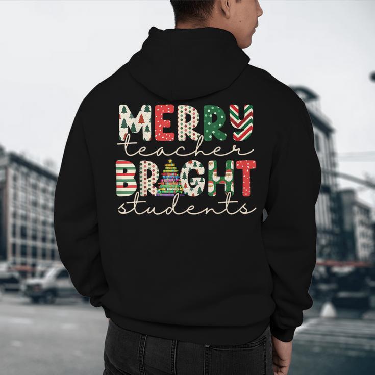 Retro Merry Teacher Bright Students Christmas Teacher Men's Hoodie Back Print, novelty gifts, funny gifts Retro Merry Teacher Bright Students Christmas Teacher Men's Hoodie Back Print, novelty gifts, funny gifts
