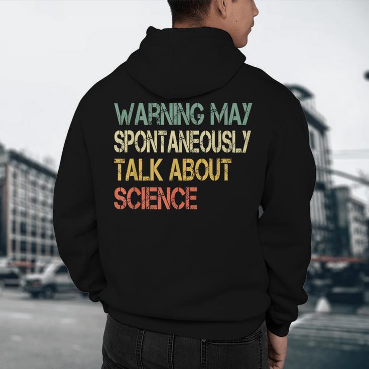 Retro Scientist Warning May Talk About Science Teacher Men's Hoodie Back Print, novelty gifts, funny gifts Retro Scientist Warning May Talk About Science Teacher Men's Hoodie Back Print, novelty gifts, funny gifts