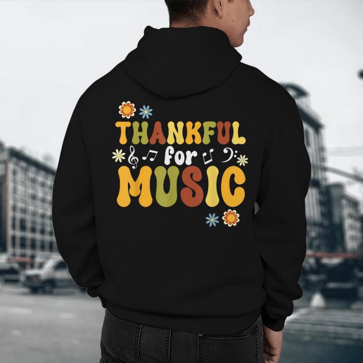 Retro Thankful For Music Floral Music Teacher Thanksgiving Men Women Men's Hoodie Back Print, novelty gifts, funny gifts Retro Thankful For Music Floral Music Teacher Thanksgiving Men Women Men's Hoodie Back Print, novelty gifts, funny gifts