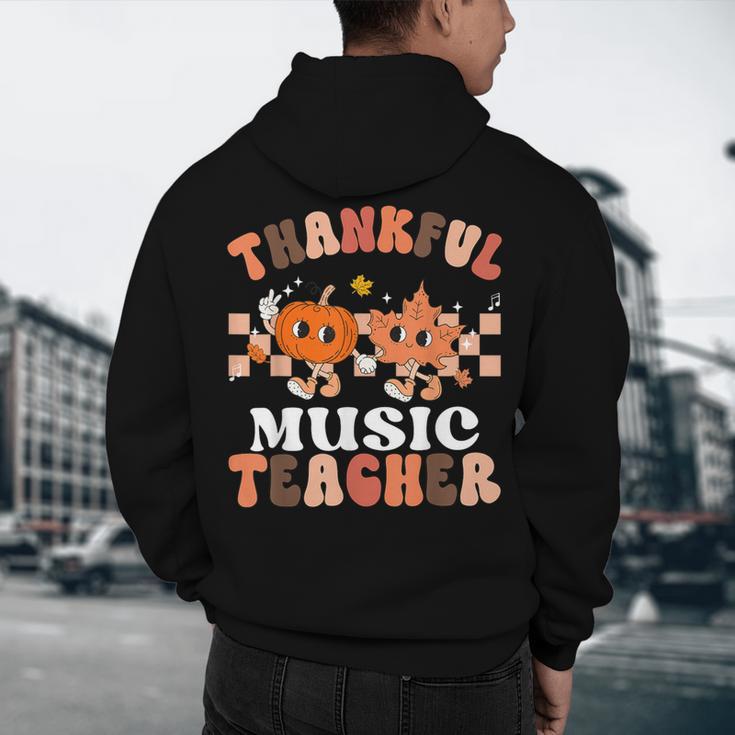 Retro Thankful Music Teacher Pumpkin Fall Thanksgiving Men's Hoodie Back Print, novelty gifts, funny gifts Retro Thankful Music Teacher Pumpkin Fall Thanksgiving Men's Hoodie Back Print, novelty gifts, funny gifts
