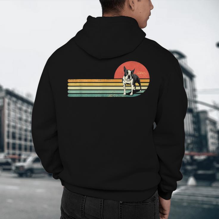 Retro Vintage Boston Terrier Dog Lover Boston Terrier Mom Men's Hoodie Back Print, novelty gifts, funny gifts