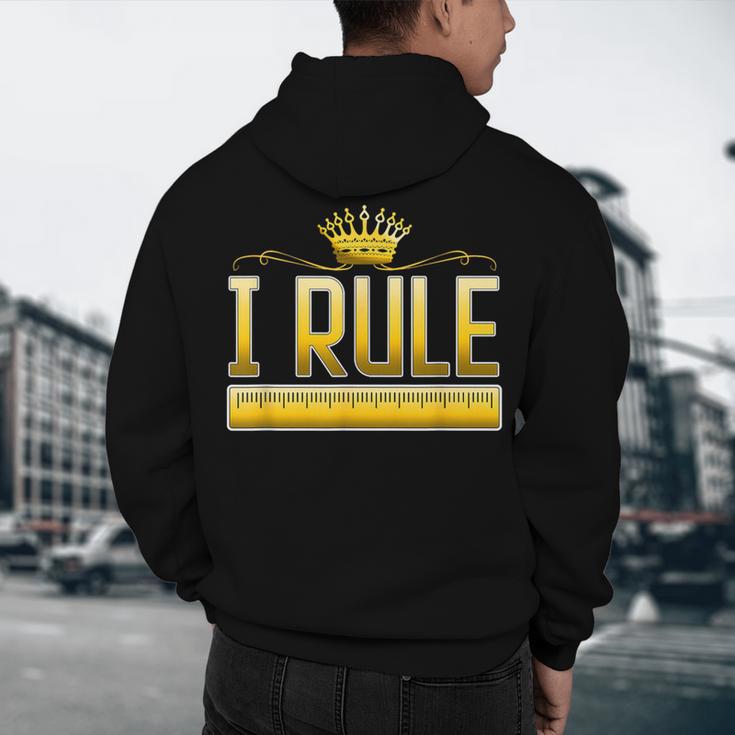 I Rule Math Ruler Mathematics Pun Math Teacher Men Women Girls Kids Men's Hoodie Back Print, novelty gifts, funny gifts I Rule Math Ruler Mathematics Pun Math Teacher Men Women Girls Kids Men's Hoodie Back Print, novelty gifts, funny gifts