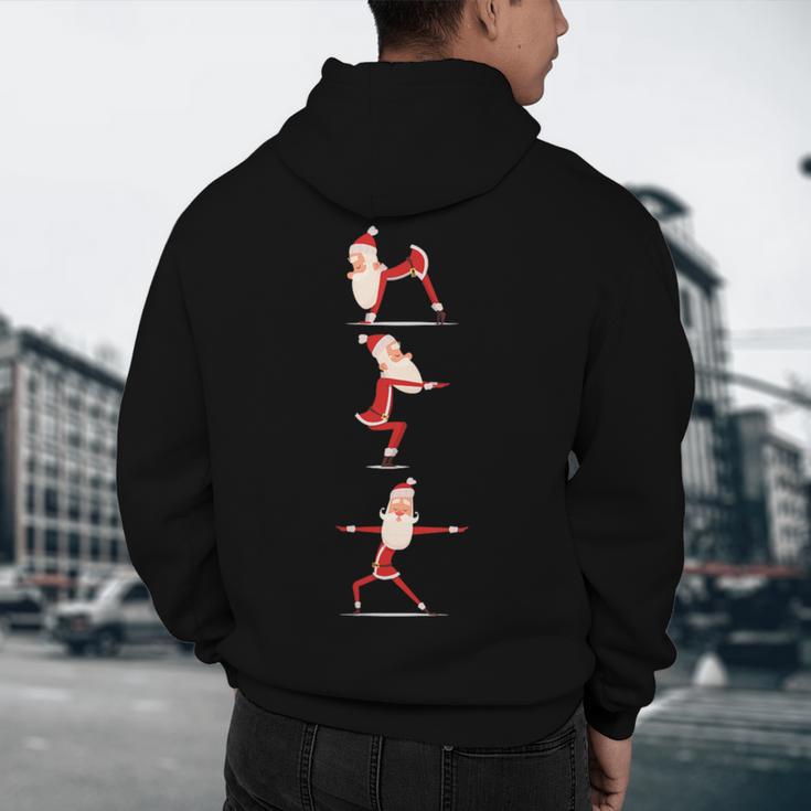 Santa Yoga Poses For Yogi Teacher Christmas Yoga Poses Men's Hoodie Back Print, novelty gifts, funny gifts Santa Yoga Poses For Yogi Teacher Christmas Yoga Poses Men's Hoodie Back Print, novelty gifts, funny gifts