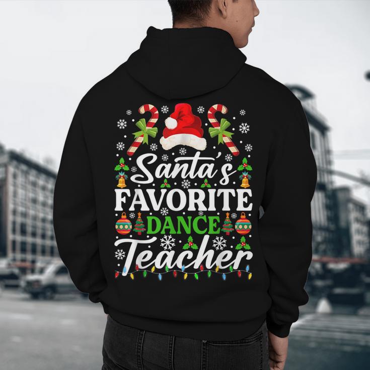 Santa's Favorite Dance Teacher Shirt Christmas Pajama Men's Hoodie Back Print, novelty gifts, funny gifts Santa's Favorite Dance Teacher Shirt Christmas Pajama Men's Hoodie Back Print, novelty gifts, funny gifts