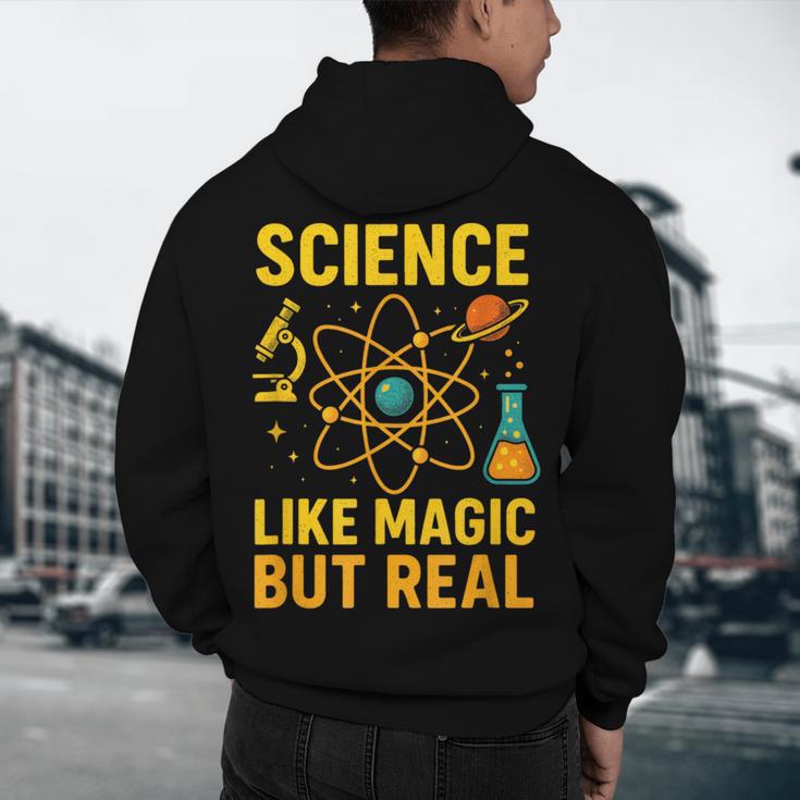 Science Like Magic But Real Nerdy Teacher Men's Hoodie Back Print, novelty gifts, funny gifts