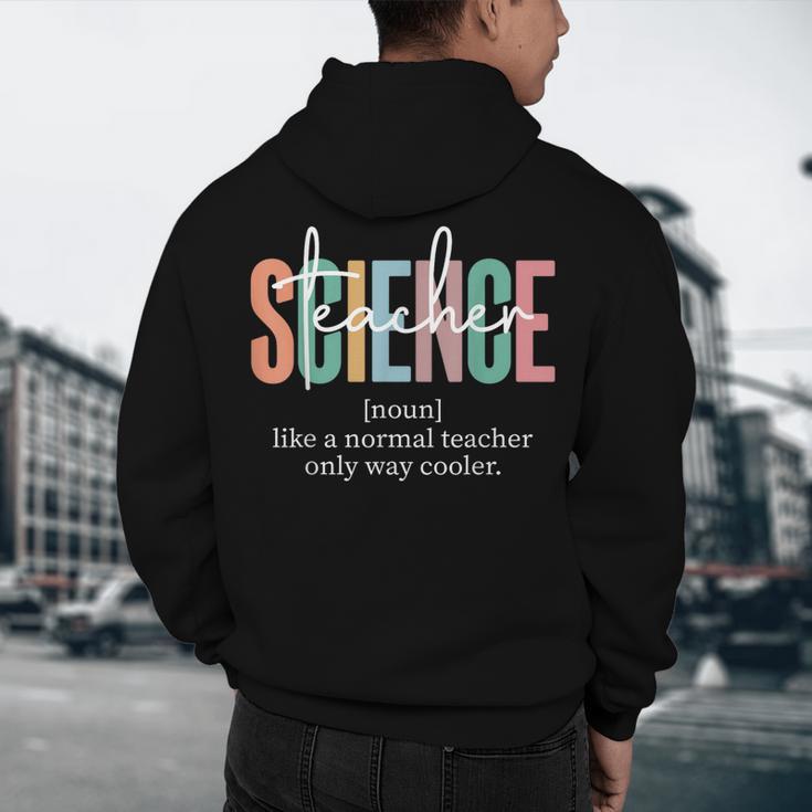 Science Teacher Definition For Women & Men Men's Hoodie Back Print, novelty gifts, funny gifts