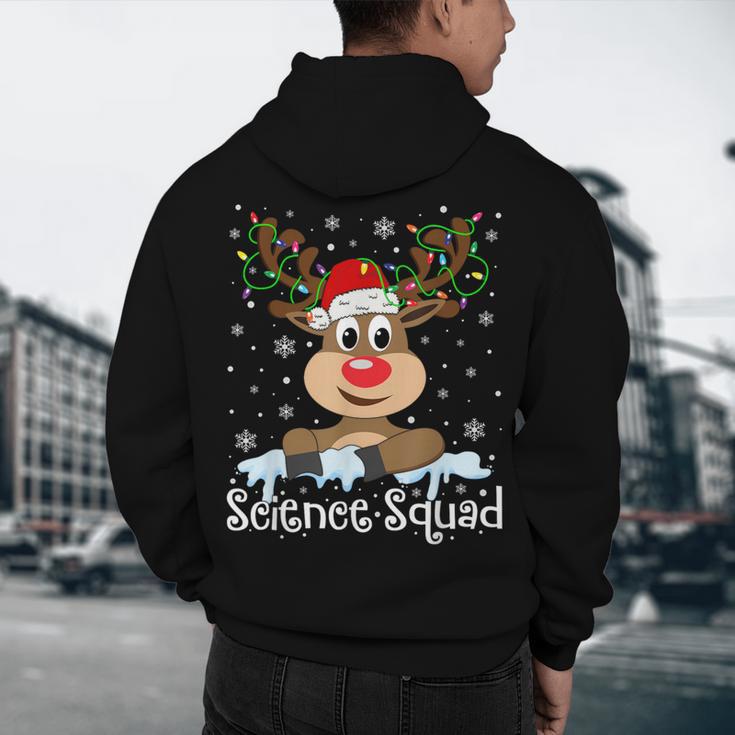 Science Teacher Squad Reindeer Christmas Teacher Xmas Lights For Men Women Men's Hoodie Back Print, novelty gifts, funny gifts Science Teacher Squad Reindeer Christmas Teacher Xmas Lights For Men Women Men's Hoodie Back Print, novelty gifts, funny gifts