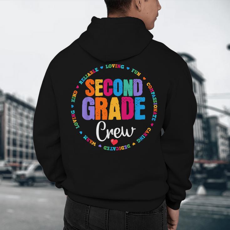 Second Grade Crew 2nd Back To School Teacher Team Squad Men's Hoodie Back Print, novelty gifts, funny gifts