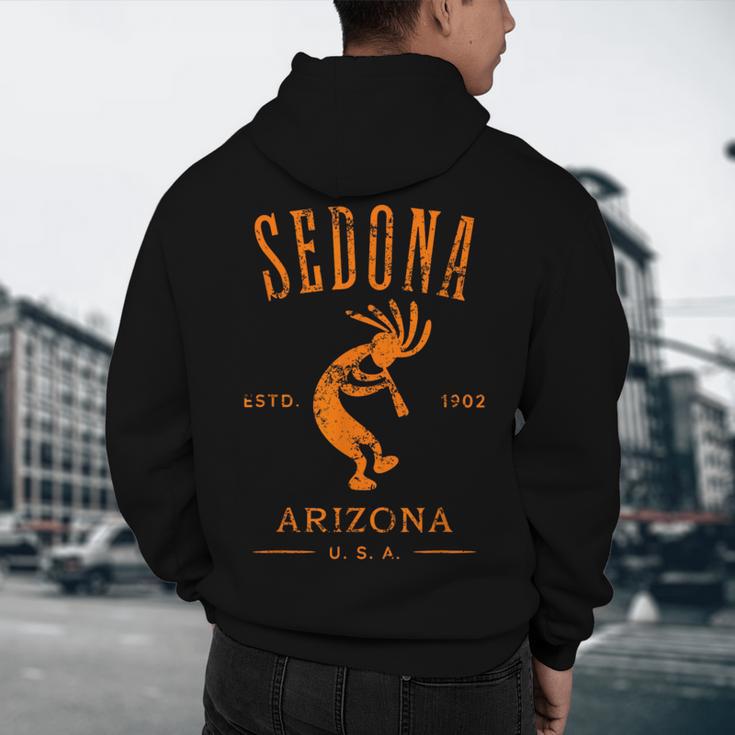 Sedona Arizona Southwestern Style Souvenir Vintage Men's Hoodie Back Print, novelty gifts, funny gifts