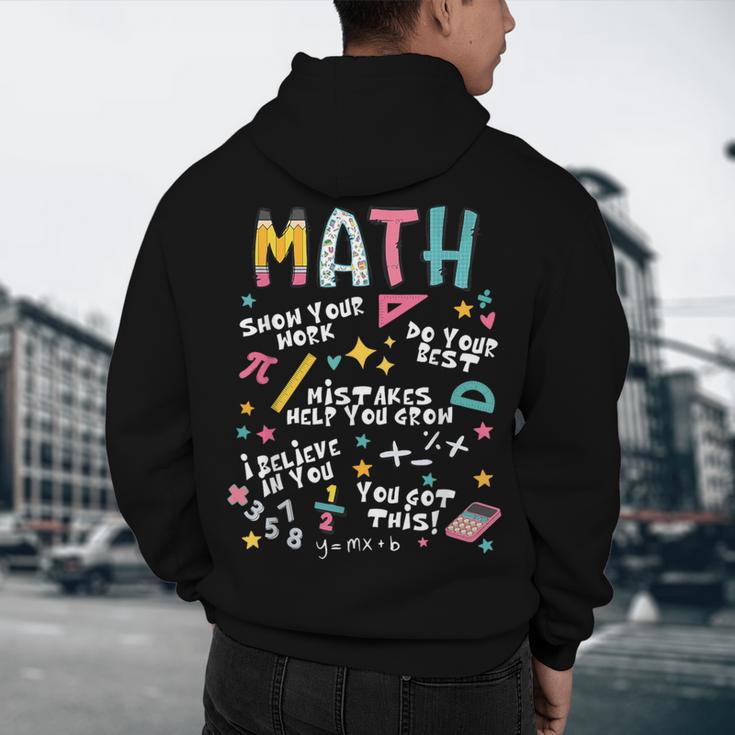 Show Your Work Math Teacher First Day Back To School Men's Hoodie Back Print, novelty gifts, funny gifts Show Your Work Math Teacher First Day Back To School Men's Hoodie Back Print, novelty gifts, funny gifts