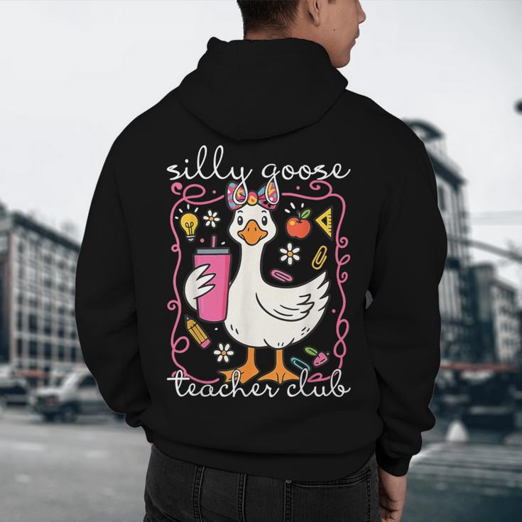 Silly Goose Teacher Club Animal Lover Groovy Teacher Men's Hoodie Back Print, novelty gifts, funny gifts Silly Goose Teacher Club Animal Lover Groovy Teacher Men's Hoodie Back Print, novelty gifts, funny gifts