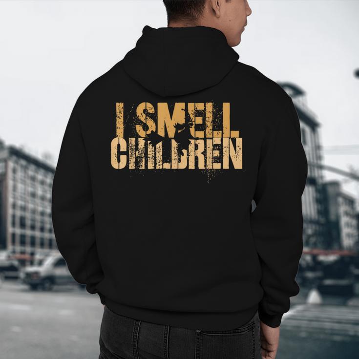 I SMELL CHILDREN Halloween Teacher Classroom I Teach Men's Hoodie Back Print, novelty gifts, funny gifts