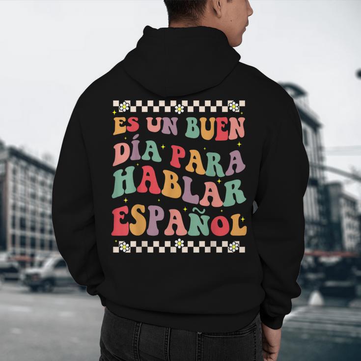 Spanish Teacher Maestra Hablar EspañOl Bilingual Teacher Men's Hoodie Back Print, novelty gifts, funny gifts Spanish Teacher Maestra Hablar EspañOl Bilingual Teacher Men's Hoodie Back Print, novelty gifts, funny gifts