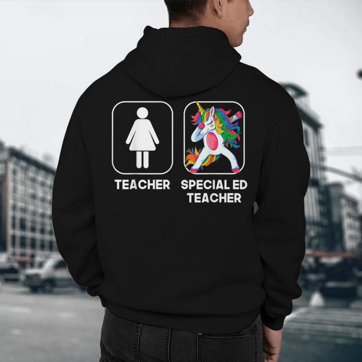 Special Ed Teacher Dabbing Unicorn Teacher Women Men's Hoodie Back Print, novelty gifts, funny gifts Special Ed Teacher Dabbing Unicorn Teacher Women Men's Hoodie Back Print, novelty gifts, funny gifts