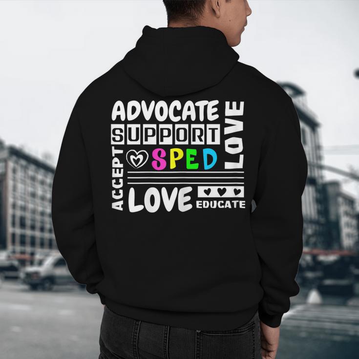 Special Education Advocate Love Support SPED Teacher Men's Hoodie Back Print, novelty gifts, funny gifts Special Education Advocate Love Support SPED Teacher Men's Hoodie Back Print, novelty gifts, funny gifts
