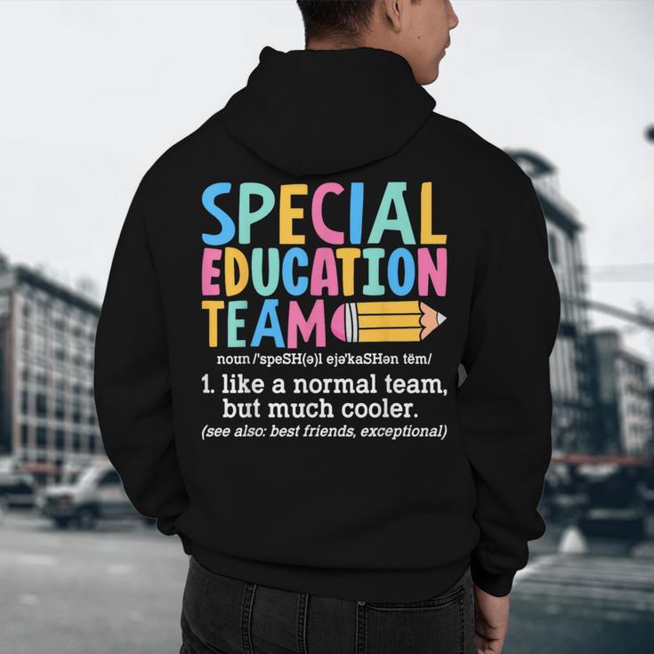 Special Education Team Definition Retro Ed Team Crew Teacher Men's Hoodie Back Print, novelty gifts, funny gifts