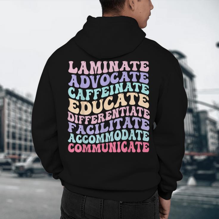 Sped Caffeinate Advocate Laminate Educate Teacher Men's Hoodie Back Print, novelty gifts, funny gifts Sped Caffeinate Advocate Laminate Educate Teacher Men's Hoodie Back Print, novelty gifts, funny gifts