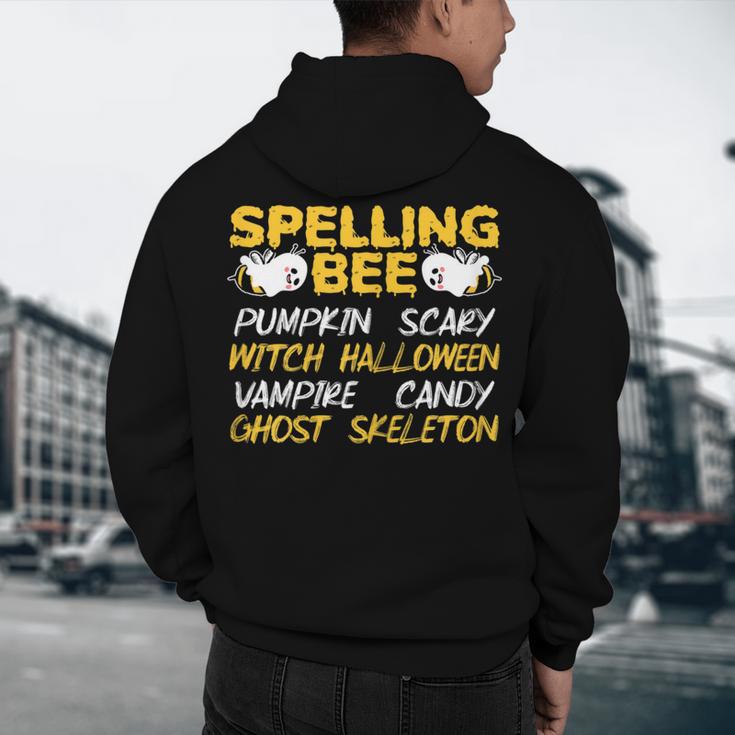 Spelling Bee Costume For a Halloween Teacher Pun Women Men's Hoodie Back Print, novelty gifts, funny gifts