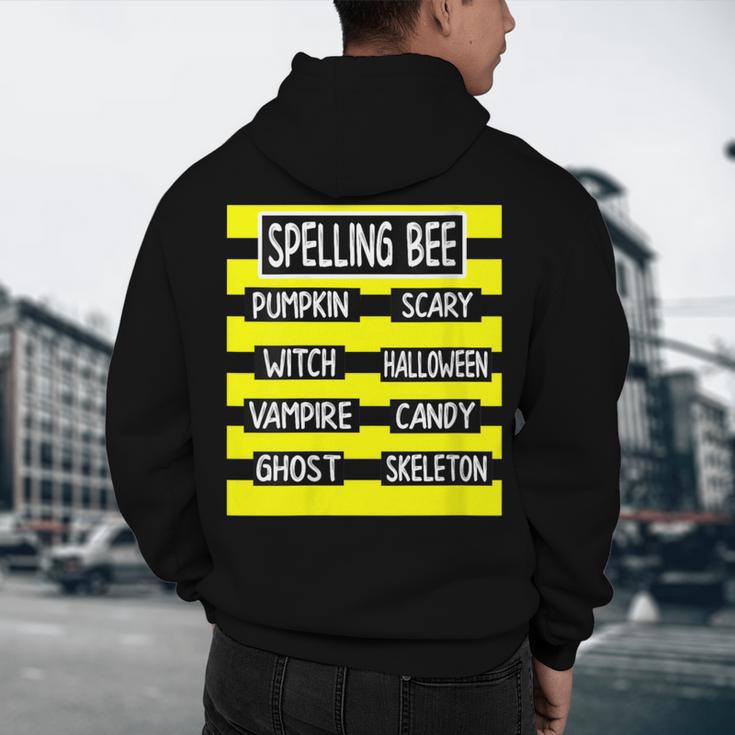 Spelling Bee Pun Halloween Costume For Teachers Men's Hoodie Back Print, novelty gifts, funny gifts Spelling Bee Pun Halloween Costume For Teachers Men's Hoodie Back Print, novelty gifts, funny gifts