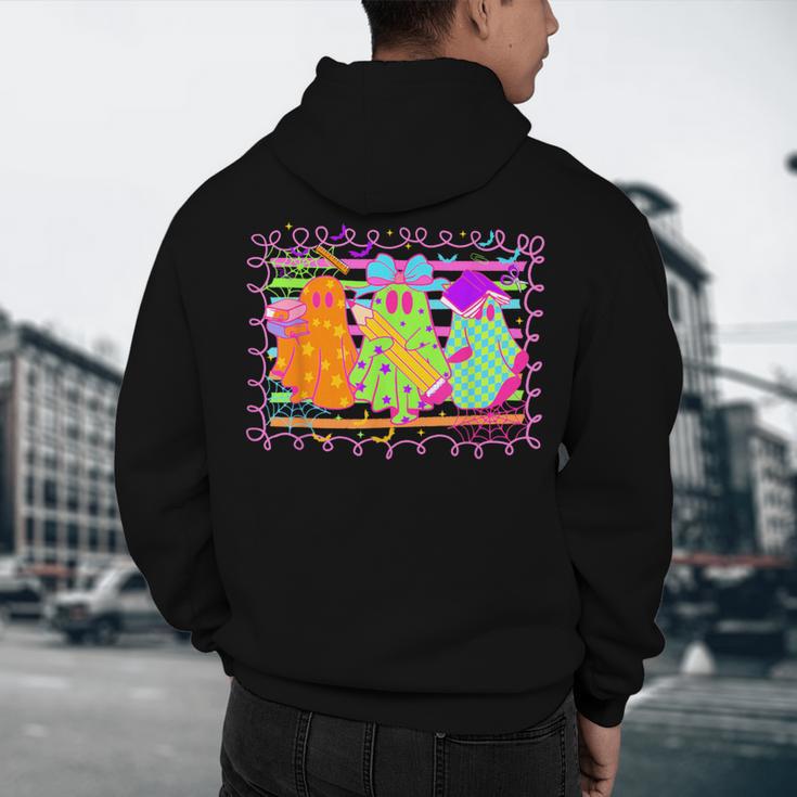 Spooky Teacher Halloween Ghost Fall Autumn Season Women Men's Hoodie Back Print, novelty gifts, funny gifts