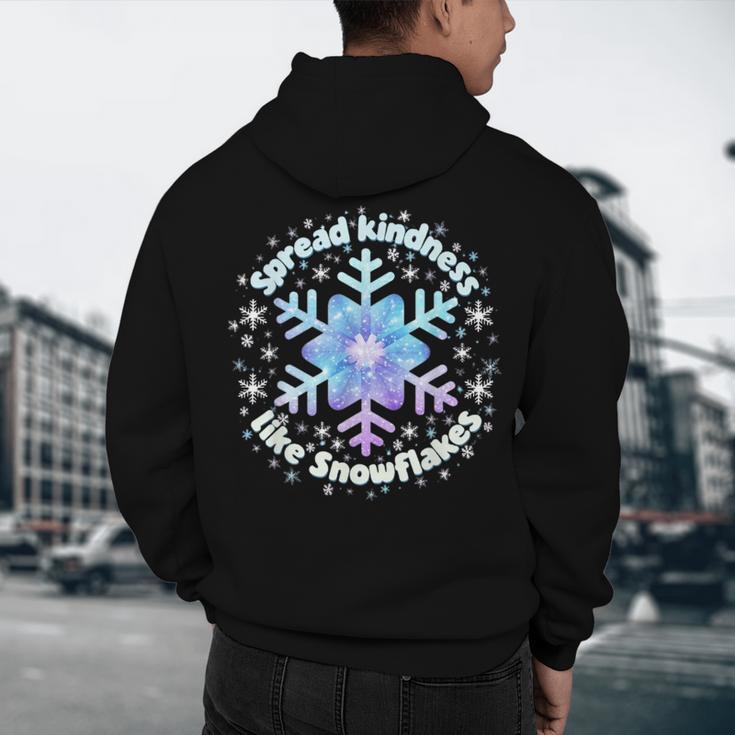 Spread Kindness Like Snowflakes Christmas Teacher Unity Day Men's Hoodie Back Print, novelty gifts, funny gifts