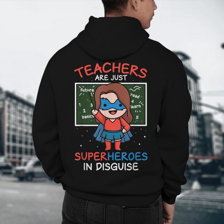 Super Hero Teacher Superheroes In Disguise Men's Hoodie Back Print, novelty gifts, funny gifts Super Hero Teacher Superheroes In Disguise Men's Hoodie Back Print, novelty gifts, funny gifts