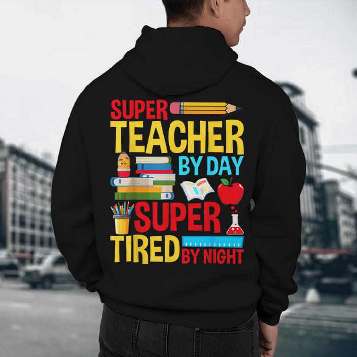 Super Teacher By Day Super Tired By Night Superhero Teacher Men's Hoodie Back Print, novelty gifts, funny gifts Super Teacher By Day Super Tired By Night Superhero Teacher Men's Hoodie Back Print, novelty gifts, funny gifts
