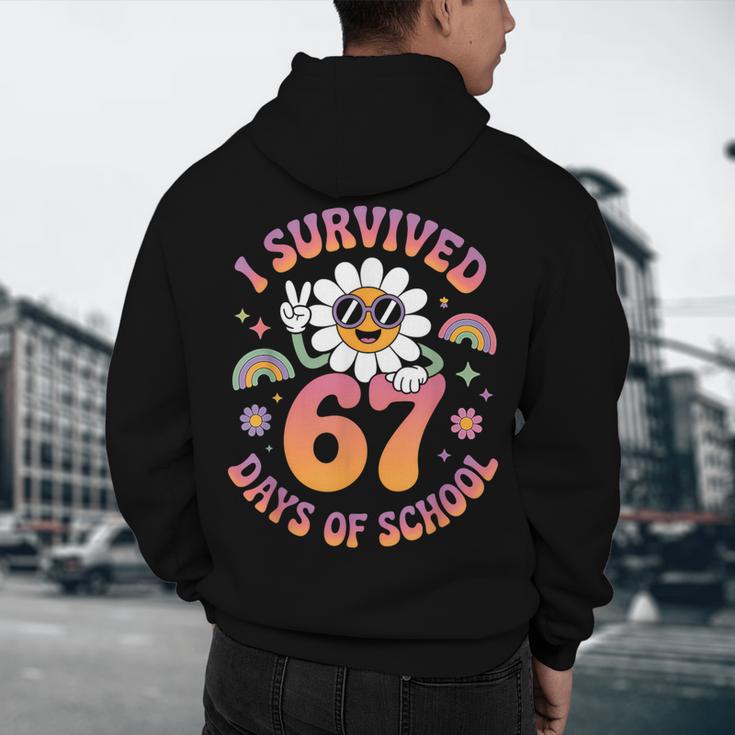I Survived 67 Days Of School Groovy Retro Teachers Girls Men's Hoodie Back Print, novelty gifts, funny gifts I Survived 67 Days Of School Groovy Retro Teachers Girls Men's Hoodie Back Print, novelty gifts, funny gifts