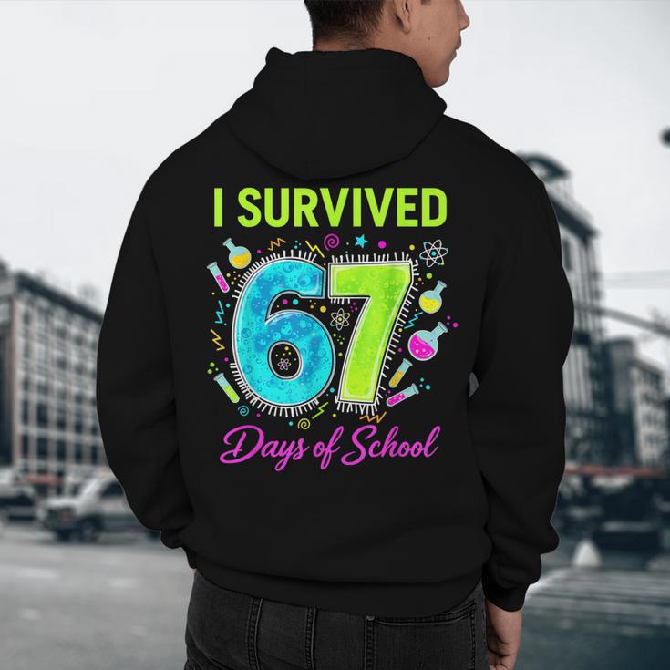 I Survived 67 Days Of School 67 Meme Science Teacher Men's Hoodie Back Print, novelty gifts, funny gifts I Survived 67 Days Of School 67 Meme Science Teacher Men's Hoodie Back Print, novelty gifts, funny gifts