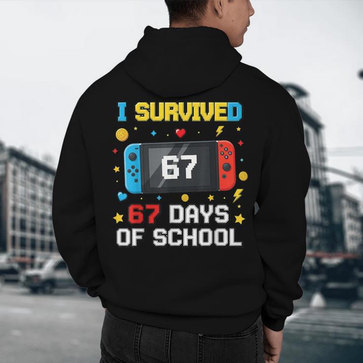 I Survived 67 Days Of School 67 Teacher Squad Matching Men's Hoodie Back Print, novelty gifts, funny gifts