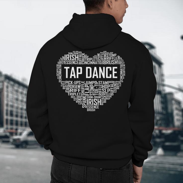 Tap Dance Heart Lover Tap Dancer Dancing Teacher For Men Women Girls Kids Men's Hoodie Back Print, novelty gifts, funny gifts