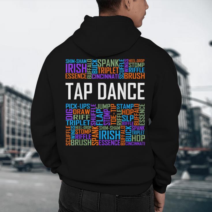 Tap Dance Words Lover Tap Dancer Dancing Teacher Men's Hoodie Back Print, novelty gifts, funny gifts Tap Dance Words Lover Tap Dancer Dancing Teacher Men's Hoodie Back Print, novelty gifts, funny gifts