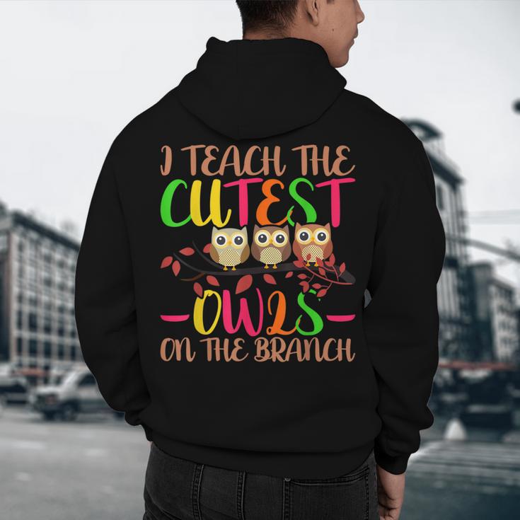I Teach The Cutest Owls Christmas Or Teachers Day Men's Hoodie Back Print, novelty gifts, funny gifts