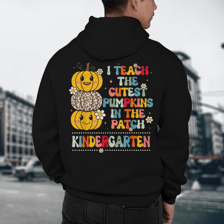 I Teach The Cutest Pumpkins Kindergarten Teacher Halloween Men's Hoodie Back Print, novelty gifts, funny gifts