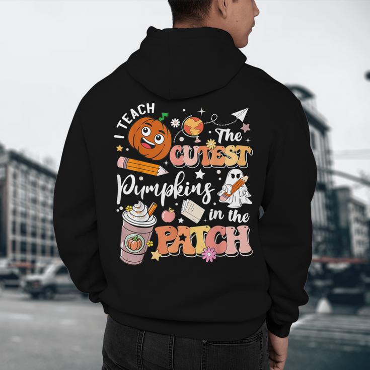 I Teach The Cutest Pumpkins In The Patch Halloween Teacher Men's Hoodie Back Print, novelty gifts, funny gifts I Teach The Cutest Pumpkins In The Patch Halloween Teacher Men's Hoodie Back Print, novelty gifts, funny gifts