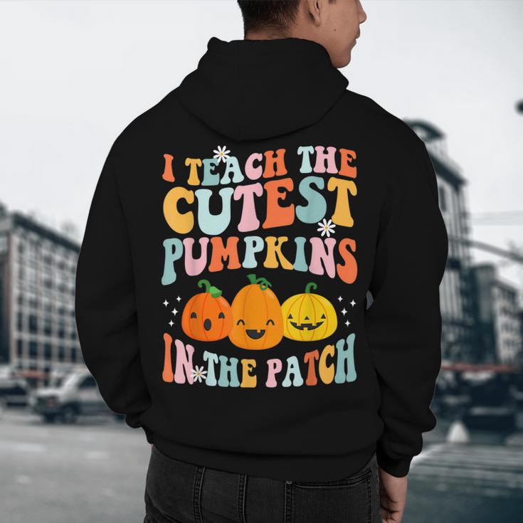 I Teach The Cutest Pumpkins In The Patch Teacher Men's Hoodie Back Print, novelty gifts, funny gifts
