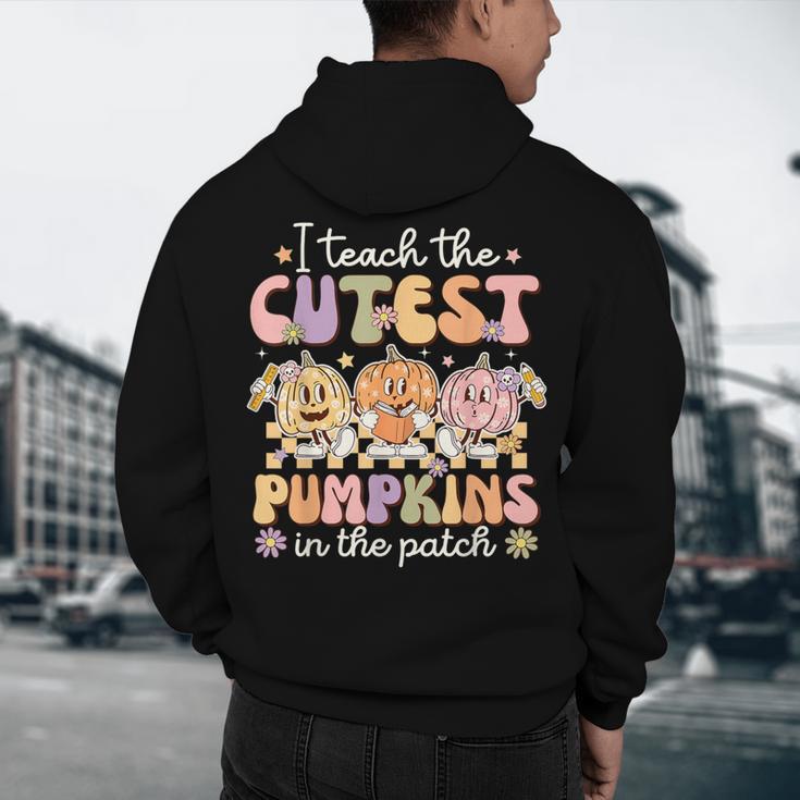I Teach The Cutest Pumpkins In The Patch Teacher Retro Men's Hoodie Back Print, novelty gifts, funny gifts I Teach The Cutest Pumpkins In The Patch Teacher Retro Men's Hoodie Back Print, novelty gifts, funny gifts