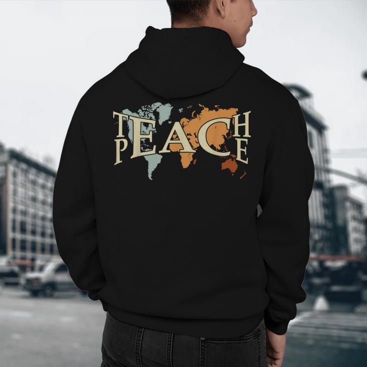 Teach Peace Teacher Teacher Men's Hoodie Back Print, novelty gifts, funny gifts Teach Peace Teacher Teacher Men's Hoodie Back Print, novelty gifts, funny gifts