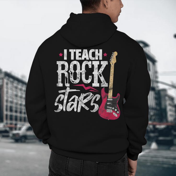 I Teach Rock Stars Music Teacher Guitar Player Men's Hoodie Back Print, novelty gifts, funny gifts I Teach Rock Stars Music Teacher Guitar Player Men's Hoodie Back Print, novelty gifts, funny gifts