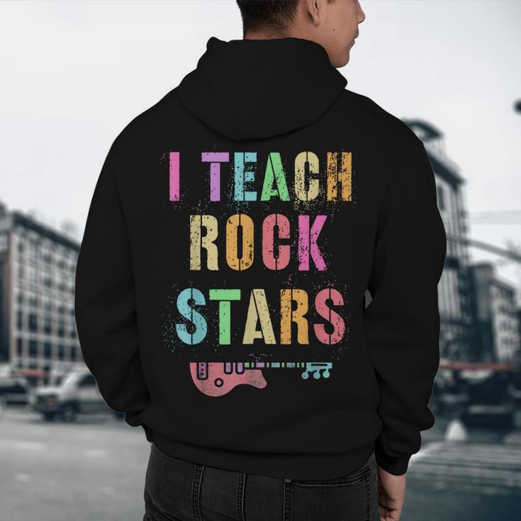 I TEACH ROCKSTARS Band Vibes Teacher Rocks My Music Teaching Men's Hoodie Back Print, novelty gifts, funny gifts