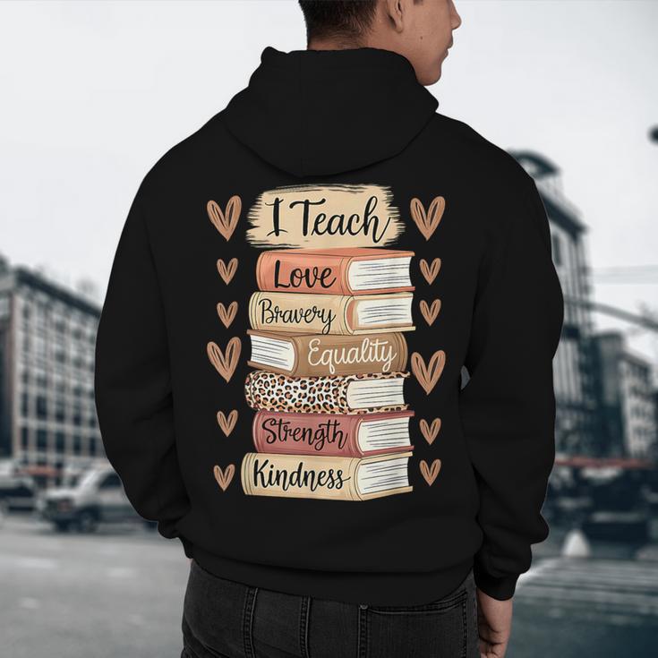 I Teach History Month Black Teacher Melanin Men's Hoodie Back Print, novelty gifts, funny gifts